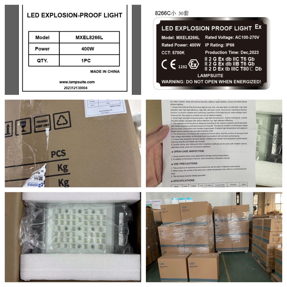 MXEL 8272 ATEX Explosion proof flood light